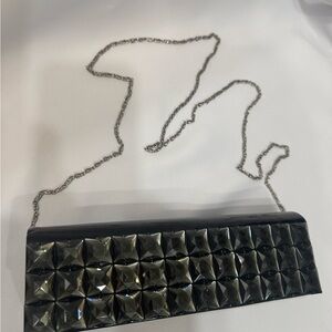 Pier 1 Black Studded Clutch or Crossbody bag